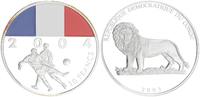 Kongo 10 Francs Fußball 2003 Kongo 10 Francs Fußball Coloriert Frankreich -