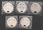 1 DM 1995 ADFGJ Deutschland 1 DM 1995 A,D,F,G,J   5 Münzen komplett  Stempelglanz, in Folie prägefrisch - Stempelglanz, in Folie