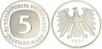 Deutschland / Bundesrepublik 5 Mark 5 DM Kursmünze 1991F TOP-Erhaltung ! Polierte Platte (PP, Proof) -