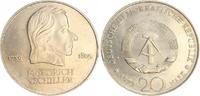 Deutschland / DDR 20 Mark Friedrich Schiller Fehlprägung DDR 20 Mark 1972 Friedrich v. Schiller, ohne Randschrift !!! -