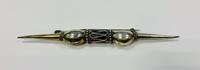 Silber 925 Antikschmuck, große Brosche, 925 Silber, 13,61g, ca. 13cm groß -