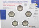 Bundesrepublik Deutschland Offizieller Blister 2 Euro A-J 2 Euro Serie Bundesländer Brandenburg Schloss Sanssouci -