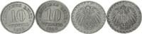 Deutschland / Kaiserreich 2 x 10 Pfennig Kaiserreich 2 x 10 Pfennig 1922 E+G seltene Mzz. -