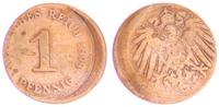 Deutschland / Kaiserreich 1 Pfennig 1 Pfennig J.10 15% dezentriert -