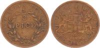 Indien East India Company 1/2 Pice Indien 1/2 Pice, East Indian Company 1853 ss -