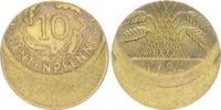 Deutschland / WEIMAR 10 Pfennig Weimar, 10 Pfennig 1924 Fehlprägung: ohne Münzzeichen, 35% dezentriert -