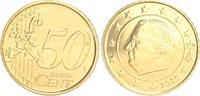 Belgien 50 Cent Belgien 50 Cent Kursmünze 2000 prägefrisch Selten, Kleinstauflage !!! -