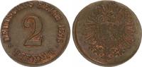 Deutschland / Kaiserreich 2 Pfennig Fehlprägung Kaiserreich 2 Pfennig 1876 A Fehlprägung auf 1 Pfennig Rohling -