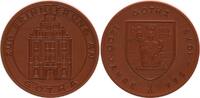 Gotha, Thüringen Große braune Porzellanmedaille zur Erinnerung an Gotha 1.200 Jahre, Meissner Porzellan -