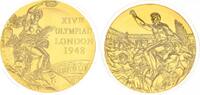 Deutschland - Olympia Medaille Bronzemedaille vergoldet Bronzemedaille Olympiade 1948 London, England - spätere Prägung -