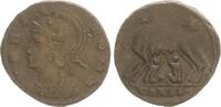 Antike / Römische Kaiserzeit / Urbs Roma Follis Bronze Urbs Roma, Wölfin säugt Zwillinge, Constantinopel -