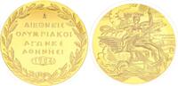 Deutschland - Olympia Medaille Bronzemedaille vergoldet Olympische Zwischenspiele 1906 Athen Griechenland - spätere Prägung -