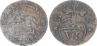 Braunschweig - Wolfenbüttel - Altdeutschland 6 Pfennig Braunschweig-Wolfenbüttel 6 Pfennig 1735 Zellerfeld -