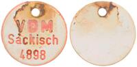 Deutschland / Polen / Konzentrationslager Gefangenenmarke VDM Sackisch 4898 Außenlager des Konzentrationslagers Groß-Rosen Gefangenenmarke VDM Sackisch 4898 -