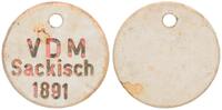 Deutschland / Polen / Konzentrationslager Gefangenenmarke VDM Sackisch 1891 Außenlager des Konzentrationslagers Groß-Rosen Gefangenenmarke VDM Sackisch 1891 -