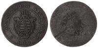 Sachsen 1 Pfennig Probe/Abschlag der Wappenseite vom Pfennig in Blei -