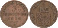 Brandenburg Preußen - Altdeutschland 3 Pfennig 1/120 Taler Preußen 3 Pfenninge 1870 A -
