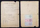 3. Reich / Frankreich Recepisse de Declaration Recepisse de Declaration (Empangsbestätigung) -