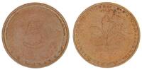Deutschland 5 Pfennig CU-plattiert dezentriert BRD 5 Pfennig Fehlprägung: Cu-plattiert, fremder Schrötling -