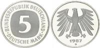 Deutschland / Bundesrepublik 5 Mark 5 DM Kursmünze 1987 D TOP-Erhaltung ! Polierte Platte (PP, Proof) -