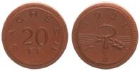 Deutschland / Nebengebiete / Notgeld Sachsen 20 Pfennig Dickabschlag Sachsen Porzellan Sachsen 20 Pfennig 1921 Meissner Porzellan Dickabschlag -