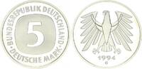 Deutschland / Bundesrepublik 5 Mark 5 DM Kursmünze 1994G TOP-Erhaltung ! Polierte Platte (PP, Proof) -