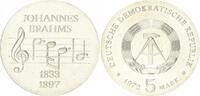 Deutschland / DDR 5 Mark Fehlprägung 5 Mark 1972 Johannes Brahms mit doppelter gegenläufiger Randschrift -