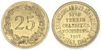 Ölsnitz/ vogtland Medaille 25 Jahre Medaille 25 Jahre Sparverein Ölsnitz und Vogtberg 1907 -