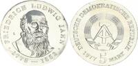 Deutschland / DDR 5 Mark Fehlprägung 5 Mark 1977 Friedrich Ludwig Jahn Fehlprägung 2 x geprägt -