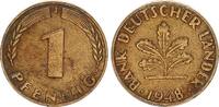 Deutschland - BRD 1 Pfennig BRD 1 Pfennig 1948 J - Bank deutscher Länder - kurzes, dickes Münzzeichen -