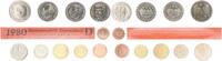 Deutschland / BRD / Kurssätze 1Pf. bis 5 DM BRD Kurssatz Einzelplatte 1980 D Stempelglanz -