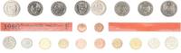 Deutschland / BRD / Kurssätze 1Pf. bis 5 DM BRD Kurssatz Einzelplatte 1980 F Stempelglanz -