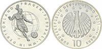 Deutschland 10 Euro Probe Probe in Silber - Frauen-Fußball - fast ohne Randschrift 16,0g. -