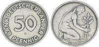 Deutschland 50 Pfennig BDL Bank d. Länder 50 Pfennig 1949 F Fehlprägung Rand glatt -