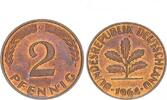 Deutschland - BRD 2 Pfennig 2 Pfennig Kursmünze 1964 G -