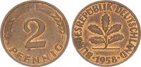 Deutschland 2 Pfennig 2 Pfennig 1958 G -