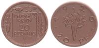 Kaiserreich / Probe 20 Pfennig Probe Probe für ein 20 Pfennig Kaiserreich Einführung der Porzellanwährung prägefrisch -