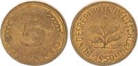 Deutschland 5 Pfennig BRD 5 Pfennig 1950 G leicht dezentriert, nicht im Ring geprägt -