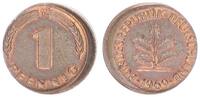 Deutschland 1 Pfennig 15% dezentriert BRD 1 Pfennig 1969 D Fehlprägung: 15% dezentriert -
