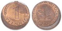 Deutschland 1 Pfennig 15% dezentriert BRD 1 Pfennig 1969 D Fehlprägung: 15% dezentriert -