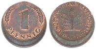 Deutschland 1 Pfennig 20% dezentriert BRD 1 Pfennig 1968 G Fehlprägung: 20% dezentriert -