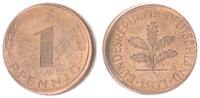 Deutschland 1 Pfennig 10% dezentriert BRD 1 Pfennig 1971 G Fehlprägung: 10% dezentriert -