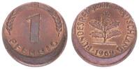Deutschland 1 Pfennig 15% dezentriert BRD 1 Pfennig 1969 G Fehlprägung: 15% dezentriert -