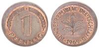 Deutschland 1 Pfennig 15% dezentriert BRD 1 Pfennig 1969 G Fehlprägung: 15% dezentriert -