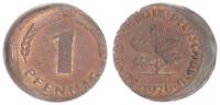 Deutschland 1 Pfennig 10% dezentriert BRD 1 Pfennig 1970 D Fehlprägung: 10% dezentriert -