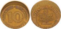 Deutschland 10 Pfennig dezentriert BRD 10 Pfennig 1950 F Fehlprägung: 20% dezentriert -