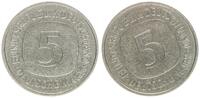 Deutschland 5 DM Probe BRD 5 DM Probe J.415 Kopplung zweier Wertseitenstempel Kupfer-Nickel. -