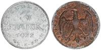 Deutschland / Weimar / Inflation 3 Mark Probe Aluminium 3 Mark 1922 E Probe, Adlerseite Kupfer plattiert, mit Riffelrand -