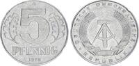Deutschland / DDR 5 Pfennig Probe DDR 5 Pfennig 1975 Probe in Chromstahl -