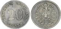 Kaiserreich, Dt. Reich 20 Pfennig kl. Adler -
